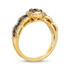 Thumbnail Image 2 of Previously Owned Le Vian Chocolate Waterfall Diamond Ring 1 ct tw 14K Honey Gold