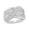Thumbnail Image 0 of Previously Owned Diamond Crossover Wave Ring 1 ct tw 10K White Gold