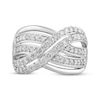 Thumbnail Image 2 of Previously Owned Diamond Crossover Wave Ring 1 ct tw 10K White Gold