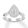 Thumbnail Image 1 of Previously Owned Diamond Engagement Ring 3/8 ct tw Round-cut 10K White Gold Size 7