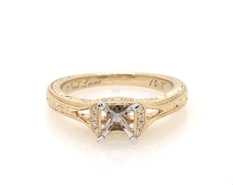 Main Image 1 of Previously Owned Neil Lane Diamond Engagement Ring Setting 5/8 ct tw 14K Yellow Gold Size 6