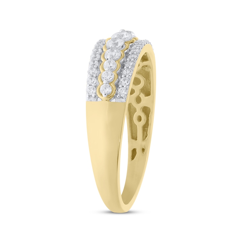 Main Image 2 of Previously Owned Diamond Anniversary Band 1/2 ct tw Round-cut 10K Yellow Gold