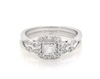 Thumbnail Image 1 of Previously Owned Diamond Bridal Set 1/2 ct tw Princess & Round-cut 10K White Gold