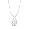 Thumbnail Image 1 of Previously Owned Love Entwined Diamond Necklace 1 ct tw Round-cut 10K White Gold 18&quot;