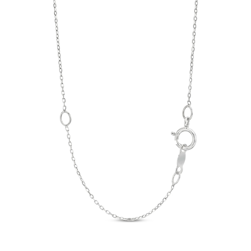 Main Image 2 of Previously Owned Love Entwined Diamond Necklace 1 ct tw Round-cut 10K White Gold 18&quot;