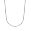 Thumbnail Image 3 of Previously Owned Men's Diamond Tennis Necklace 3 ct tw Round-cut 10K White Gold 20"