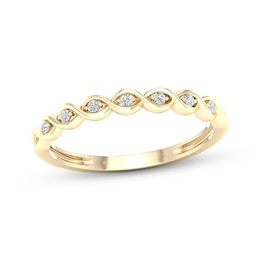 Previously Owned Lab-Created Diamonds by KAY Anniversary Band 1/15 ct tw 10K Yellow Gold