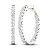 Thumbnail Image 1 of Previously Owned Lab-Grown Diamonds by KAY Hoop Earrings 1-1/2 ct tw 14K White Gold