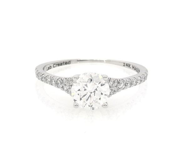 Previously Owned Lab-Created Diamonds by KAY Engagement Ring 1-1/ ct tw 14K White Gold