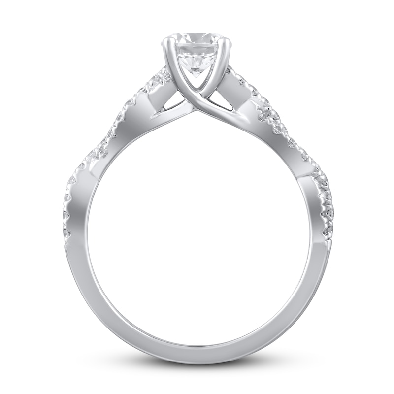 Main Image 3 of Previously Owned Lab-Grown Diamonds by KAY Engagement Ring 1 ct tw 14K White Gold