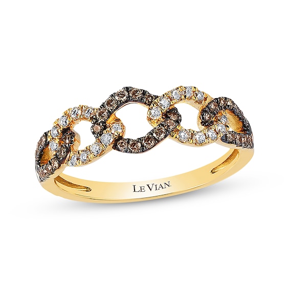 Previously Owned Le Vian Chocolate Diamonds Ring 1/3 ct tw 14K Honey Gold