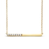 Thumbnail Image 1 of Previously Owned Diamond Bar Necklace 1/10 ct tw Round-cut 10K Yellow Gold