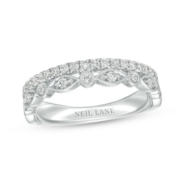 Previously Owned Neil Lane Diamond Anniversary Ring 1/2 ct tw Round-cut 14K White Gold Size 5