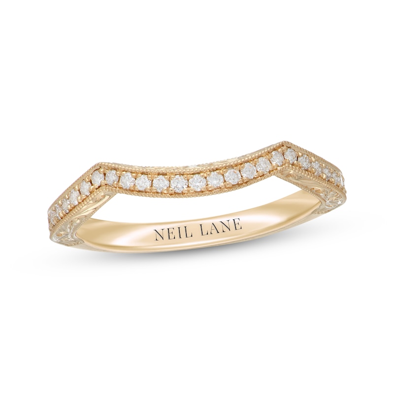 Main Image 1 of Previously Owned Neil Lane Wedding Band 1/5 ct tw Round-Cut 14K Yellow Gold