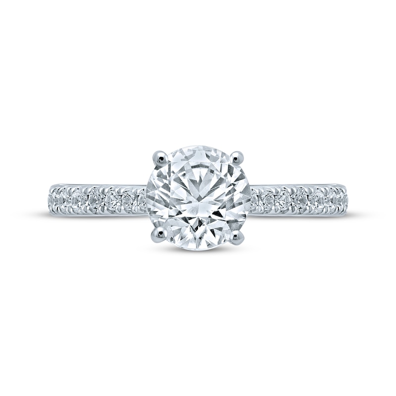 Previously Owned Monique Lhuillier Bliss Diamond Engagement Ring 1 7/8 ct tw Round-cut 18K White Gold