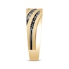 Thumbnail Image 2 of Previously Owned Men's Brown & Black Diamond Wedding Band 1/3 ct tw Round-cut 10K Yellow Gold