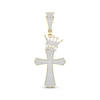 Thumbnail Image 0 of Previously Owned Men's Diamond Slanted Crown Cross Charm 1/2 ct tw 10K Yellow Gold