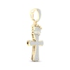 Thumbnail Image 1 of Previously Owned Men's Diamond Slanted Crown Cross Charm 1/2 ct tw 10K Yellow Gold