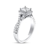 Thumbnail Image 1 of Previously Owned THE LEO Diamond Engagement Ring 1-1/8 ct tw Princess & Round-cut 14K White Gold