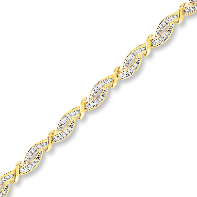 Previously Owned Diamond Bracelet 1/2 ct tw Round-cut 10K Yellow Gold