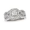 Thumbnail Image 1 of Previously Owned Round-Cut Diamond Bridal Set 1-1/6 ct tw 14K White Gold Size 5