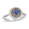 Thumbnail Image 0 of Previously Owned Le Vian Diamond & Blue Sapphire Ring 3/8 ct tw 14K Vanilla Gold