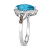 Thumbnail Image 2 of Previously Owned Le Vian Blue Topaz Ring 3/8 ct tw Diamonds 14K Vanilla Gold