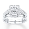 Thumbnail Image 1 of Previously Owned Diamond Bridal Set 5/8 ct tw Round-cut 10K White Gold