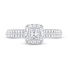 Thumbnail Image 2 of Previously Owned Adrianna Papell Diamond Engagement Ring 5/8 ct tw Princess, Round & Baguette-cut 14K White Gold