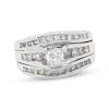 Thumbnail Image 0 of Previously Owned Princess-Cut Diamond Bridal Set 1-3/4 ct tw 14K White Gold Size 7