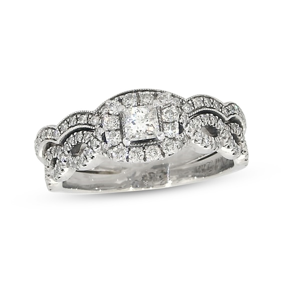 Previously Owned Neil Lane Princess-Cut Diamond Bridal Set /8 ct tw 14K White Gold Size
