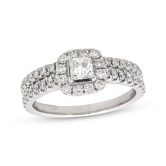 Previously Owned Neil Lane Princess-Cut Diamond Bridal Set 1 ct tw 14K White Gold Size 7.5
