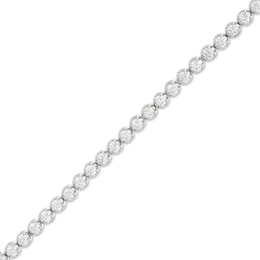 Previously Owned Diamond Tennis Bracelet 3 ct tw Round-Cut 10K White Gold 7&quot;