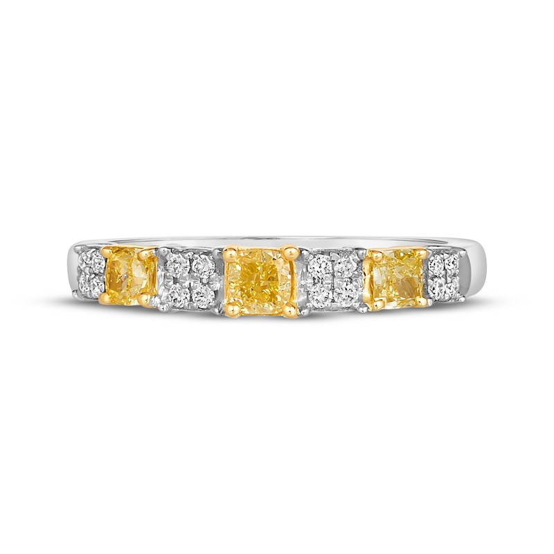 Main Image 4 of Previously Owned Le Vian Sunny Yellow Diamond Ring 5/8 ct tw 14K Two-Tone Gold