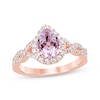 Thumbnail Image 0 of Previously Owned Pear-Shaped Light Amethyst & Round-Cut Diamond Twist Shank Engagement Ring 3/8 ct tw 14K Rose Gold