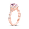 Thumbnail Image 1 of Previously Owned Pear-Shaped Light Amethyst & Round-Cut Diamond Twist Shank Engagement Ring 3/8 ct tw 14K Rose Gold
