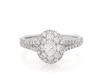 Thumbnail Image 1 of Previously Owned Diamond Engagement Ring 1 ct tw Oval & Round-cut 14K White Gold