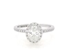 Thumbnail Image 1 of Previously Owned Diamond Engagement Ring 1-1/4 cttw Oval & Round-Cut 14K White Gold