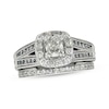 Thumbnail Image 1 of Previously Owned Neil Lane Cushion-Cut Diamond Halo Bridal Set 1-3/8 ct tw 14K White Gold Size 5.75