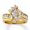 Thumbnail Image 0 of Previously Owned Marquise-Cut Diamond Bridal Set 1-1/2 ct tw 14K Yellow Gold Size 6
