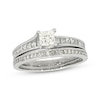 Thumbnail Image 0 of Previously Owned Princess-Cut Diamond Bridal Set 1-1/3 ct tw 14K White Gold Size 9.5