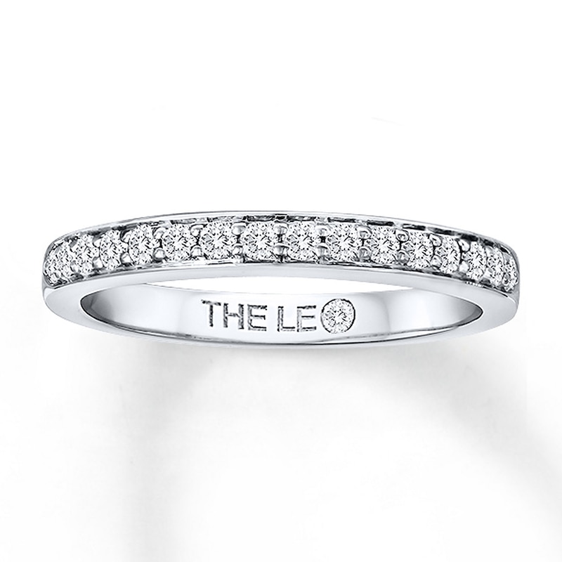 Previously Owned THE LEO Wedding Band 1/4 ct tw Diamonds 14K White Gold