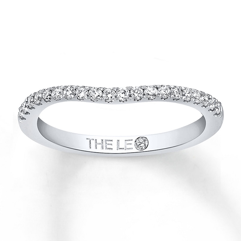 Main Image 1 of Previously Owned THE LEO Wedding Band 1/5 ct tw Diamonds 14K White Gold