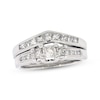Thumbnail Image 0 of Previously Owned Princess-Cut Diamond Three-Stone Bridal Set 7/8 ct tw 14K White Gold Size 6