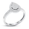 Thumbnail Image 4 of Previously Owned Multi-Diamond Pear-Shaped Engagement Ring 1/4 ct tw 10K White Gold Size 6