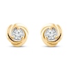Thumbnail Image 1 of Previously Owned Center of Me Diamond Stud Earrings 1/4 ct tw 10K Yellow Gold