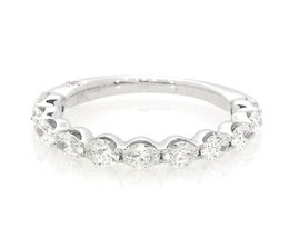 Previously Owned Monique Lhuillier Bliss Diamond Wedding Band 1 ct tw Oval & Round-cut 18K White Gold