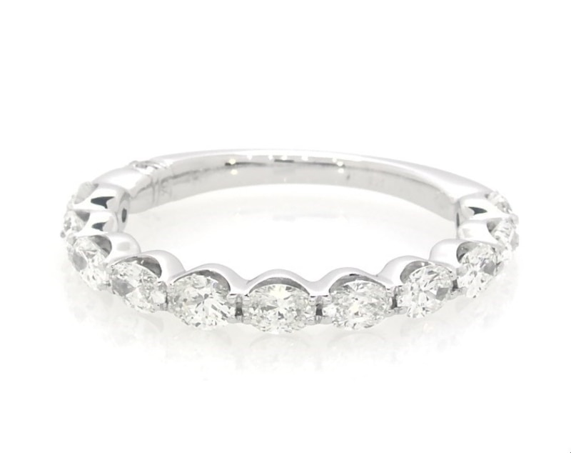 Main Image 1 of Previously Owned Monique Lhuillier Bliss Diamond Wedding Band 1 ct tw Oval & Round-cut 18K White Gold