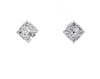 Thumbnail Image 1 of Previously Owned Men's Diamond Greek Key Stud Earrings 1/2 ct tw Round-cut 10K White Gold