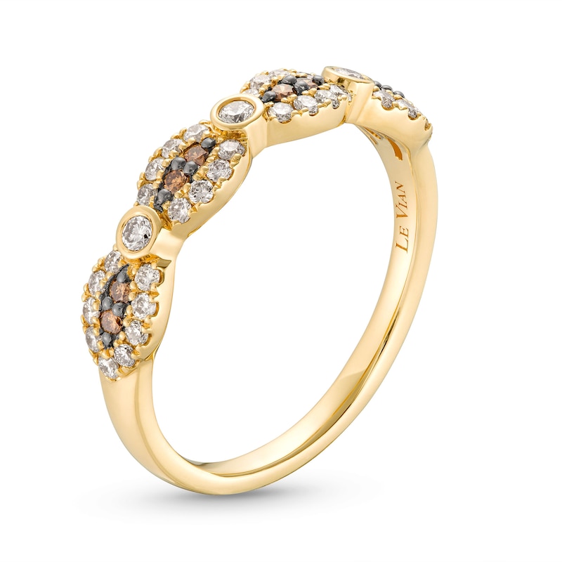 Main Image 2 of Previously Owned Le Vian Chocolate Waterfall Diamond Ring 3/8 ct tw 14K Honey Gold